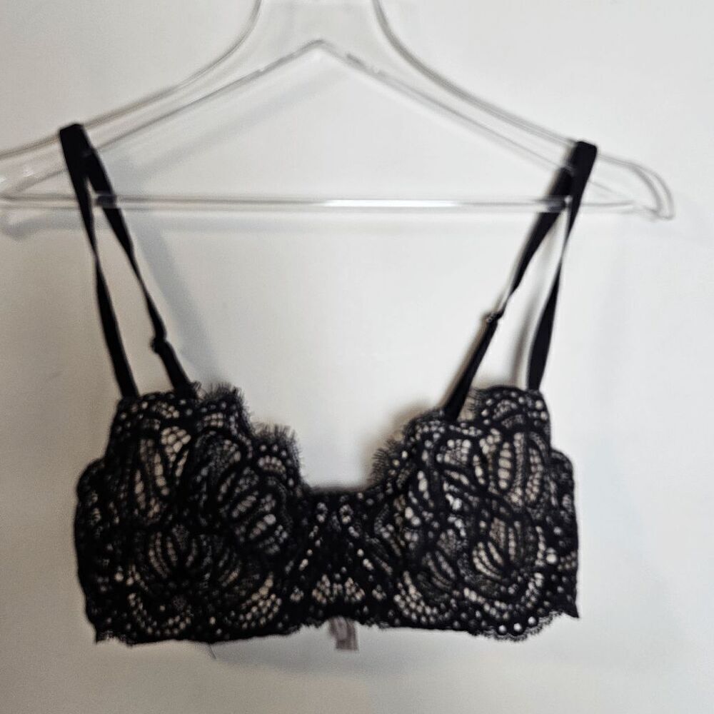 Victoria's Secret Dream Angel's Push Up Without Padding Bra Women's Black Lace S